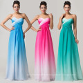 Grace Karin Senhoras Strapless Gradiente Cor Ombre Vestido Longo Formal Gowns CL6173-2 #